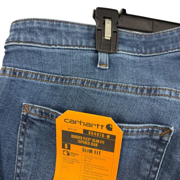 Carhartt Womens Rugged Flex Slim Fit Tapered Laurel Blue Jeans 104976 NWT 20 R - Picture 10 of 15